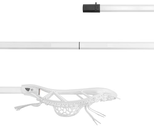Signature Junior Boy's Lacrosse Stick - 28 - Pro Strung Pocket, Lightweight, Play Ready Aluminum Lacrosse Stick | 28 | White