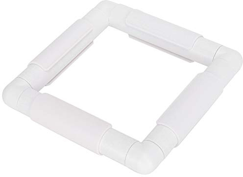 Cross Stitch Frames, Stickrahmen Quadratisches Rechteck Kunststoffcliprahmen zum Sticken Kreuzstich Quilten(15.2 x 15.2cm)