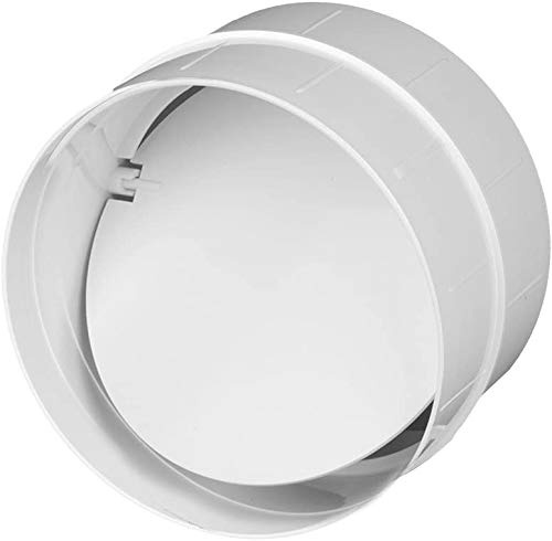 Swettews 100 mm 125 mm 150 mm Rundrohrsystem PVC Lüftungsrohr Flexschaluch Bindeglieder Bogen Kniestück Verbinder Rückstauklappe T-Stück Reduktion Halter Adapter (Ø 100, Verbinder mit Rückstauklappe)