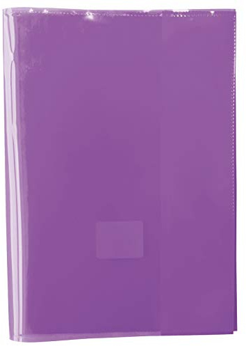 gimboo Hefthüllen Heftumschläge/ 25 Stück - 25er Packung/DIN A5/ Extra-Stark - 150 my aus PP/Violett Transparent Klar/Kristallklar/Heftschoner für Schulhefte/Buchumschlag