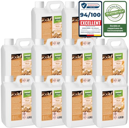 KieselGreen Bioethanol 50 Liter mit Duft für Ethanol-Kamin, viele Sorten - Bio Ethanol als Raumduft in vielen Duftnoten - Parfüm für Bio Ethanol Kamin Indoor oder Bioethanol Tischfeuer