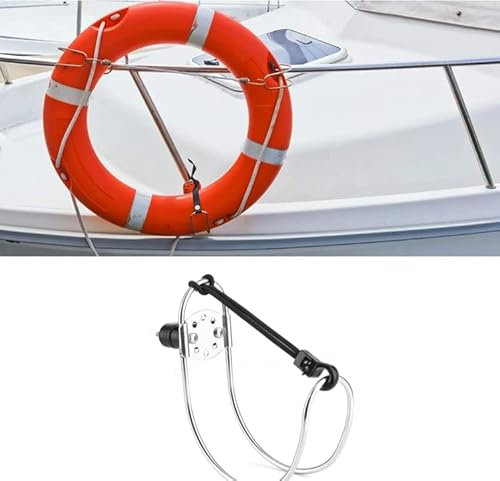 Hufeisen-Rettungsringhalter, 4,5-Zoll-Edelstahl-Rettungsring-Halterung, Hufeisenhalter, Hufeisen-Rettungsring-Schwimmringhalter, Rettungsring-Halterung für Marineboote