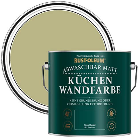 Rust-Oleum abwaschbare matte, geruchsarme grün Küchenwandfarbe - Salbei Grün 2,5 Litres