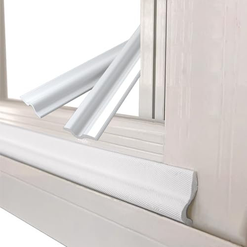 500CM Weiß Dichtungsband Selbstklebend für Türen Fenster,Türdichtung fensterdichtung Schaumstoff Klebeband,abdichtung isolierband Fenster abdichten,Zugluftstopper Fensterdichtband Abdichtband