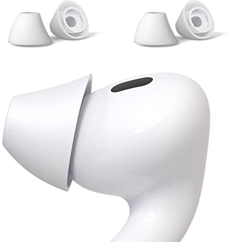 Ersatz-Ohrstöpsel für Airpods Pro 2 und AirPods Pro mit Loch zur Geräuschreduzierung, 2 Paar Silikon Aufsätze für Airpods Pro mit tragbarer Aufbewahrungsbox und passend für die Ladehülle (S)
