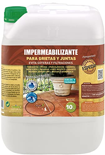 MONESTIR Impermeabilizante para Grietas y Juntas, Terrazas y Áticos, Suelo y Pared 10L