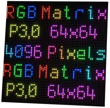 RGB LED Matrix Panel P3 64x64 HUB75 Module, 3mm Pitch Full Color LED Matrix Display Board, Programmable LED Panel for Raspberry Pi Pico ESP32 Arduino DIY Development