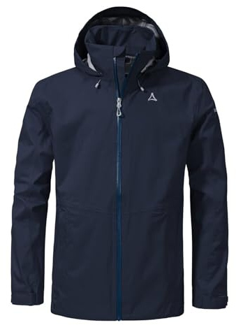 Schöffel Herren 2.5L Jacket Aiplspitz M, leichte Outdoor Jacke, wasserdicht & atmungsaktiv, Regenjacke aus 2,5-Lagen Venturi mit 2-Wege-Stretch und verstellbarer Kapuze