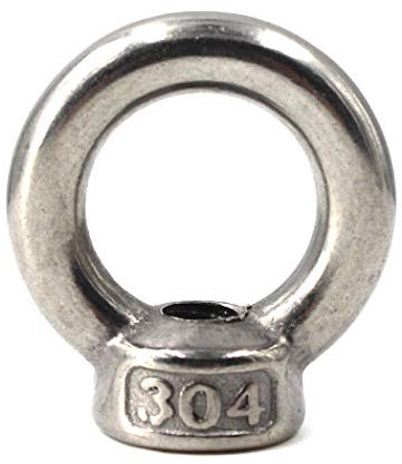 DookAa Dehnschrauben, Ringschrauben, Hebering-Augenschrauben, M8-Hebeösenmutter, Ringösenschrauben aus Edelstahl 304, Gewindemuttern, 5 Stück (Farbe: M6) (Color : M18)