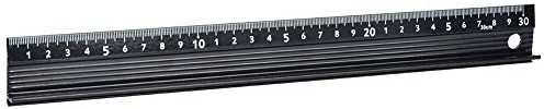 Règle de Coupe en L en Alliage d'Aluminium, 30 cm, Outil de Mesure de Bureau avec Guide de Coupe pour Longueur