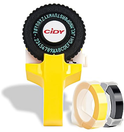 CENPEK Étiqueteuse à gaufrage 3D – Imprimante d’étiquettes Manuelle Petit modèle pour Lettrage DIY, étiquetage personnalisé et Ruban adhésif