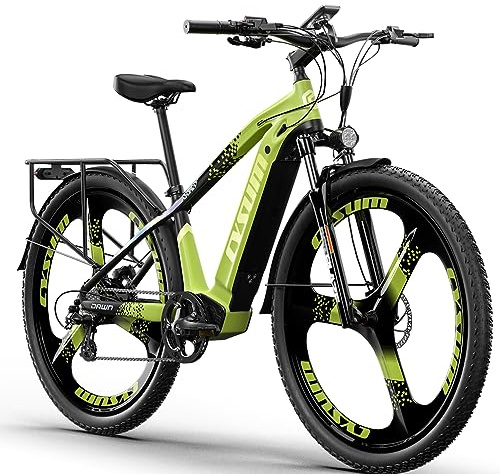 cysum Speedy Elcykel, 29 tum, elektrisk mountainbike för vuxna män, med avtagbart batteri på 48 V, 14 Ah, 80 km räckvidd, 75 Nm, 25 km/h (29 tum, grön)