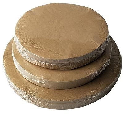 OFFSCH 100pcs Round Baking Paper Cake Pad Oil Cupcake Paper Mat BBQ Oil BBQ Accessories Large Quantity Brown