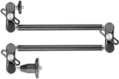 Soporte de brazo mágico ajustable doble cabeza redonda diseños 1/4 3/8 rosca para aluminio gran angular (abrazadera no incluida).