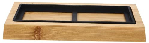 Housoutil Wooden Whetstone Base Holder for Sharpening Stone Kitchen Use Non-Slip Silicone Bottom