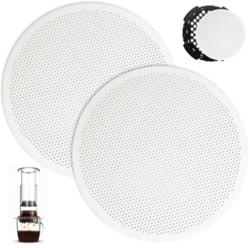 2 återanvändbara rostfria kaffefilter 62 mm för AeroPress