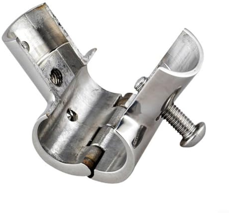 snowchecking T Tube Fitting, 316 Stainless Steel Marine Handrail 90° Joint Connector Yacht Fasteners 22/25MM Boat Deck Hardware, T Tee Tube Pipe Connector