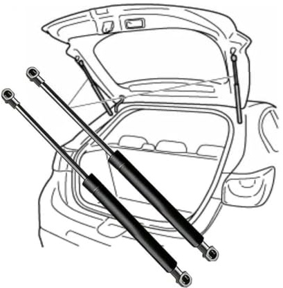 2 Artículos Amortiguadores Maletero 3AF827550B01s 3AF827550B, para Passat B7 Wagon (paquete de 2) Negro Lzquierda y Derecha Resorte de Gas