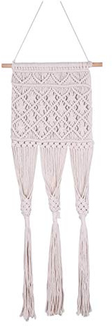 Xinsheinelry Colgador de plantas de tapiz tejido a mano de 3 capas para interiores