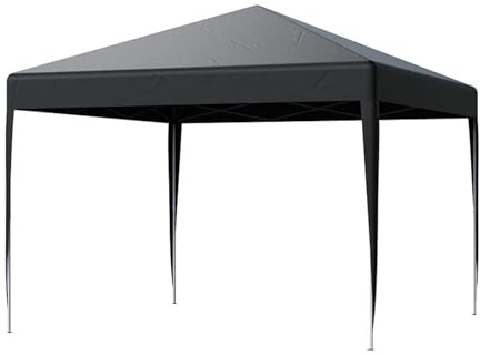 Pop-up paviljong utomhustält popup-paviljong familj campingtält strand solskydd utomhus bil-markis, tält hus skyddstak (3 x 3 m, svart)