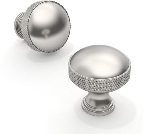 Talentedeco 10 Pack Brushed Satin Nickel Kitchen Cabinet Knobs Cabinet Pulls Drawer Knobs Cabinet Hardware Zinc Knobs for Drawers