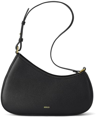 TORISKY Borsa Elegante da Donna,Piccola,a Mezzaluna,Borsellino da Passeggio,Borsetta con Tracolla Regolabile(FS101-Black)