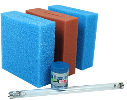 Wartungspaket für Oase Biotec 5 Teichfilter Schwamm Set Filterstarter Leuchtmittel