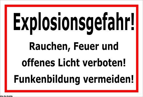 Melis-Folienwerkstatt Schild Explosionsgefahr – 15x10 cm – Aufkleber – mehrere Größen/Materialien