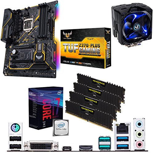 Components4All Intel Coffee Lake Core i7 8700K 4.9GHz Overclocked CPU, ASUS TUF Z370-PLUS GAMING Motherboard, 32GB 3000MHz Corsair DDR4 RAM & Sapphire Vapor-X Cooler Pre-Built Bundle