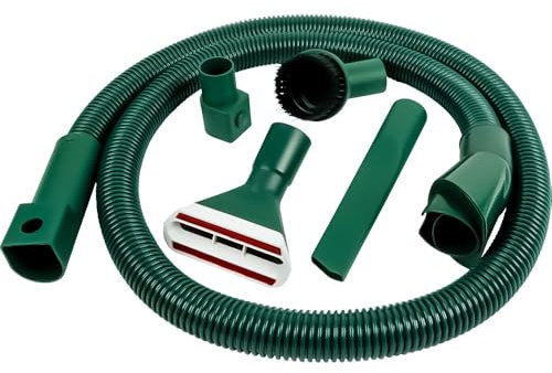 Kenekos - Set di bocchette e tubi flessibili da 5 pezzi adatto per Vorwerk Folletto 135,136,140, incl. bocchetta per interstizi, bocchetta per tappezzeria, spazzola per mobili, adattatore, 2,20 m