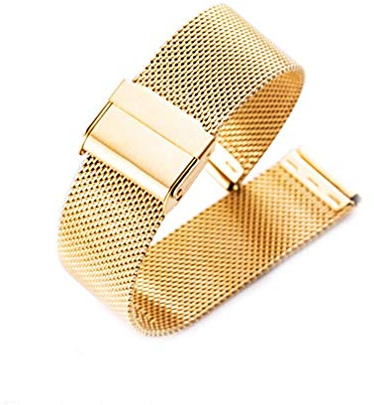 Yiyida Uhrenarmbänder Mesh Edelstahl Ersatzband Metall Uhrarmband Faltschließe Uhr Band Schnalle Wechselarmband Uhr Armband Smart Watch Wrist Strap Band Replacement