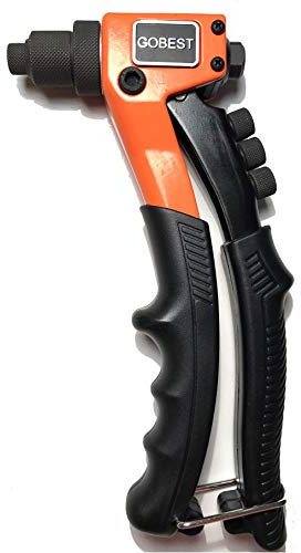 GOBEST Short Hand Riveter pop Rivet Gun 200 mm, 2.4-4.8 mm