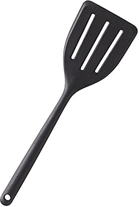 MASTRAD - F10800-1 Spatule de Cuisine - Ustensile de Cuisine - Spatule Unibloc Tout en Silicone - Souple - Résistante à la Chaleur - Spatule de cuisine Antiadhésive - 30 x 8,5 cm - Noire