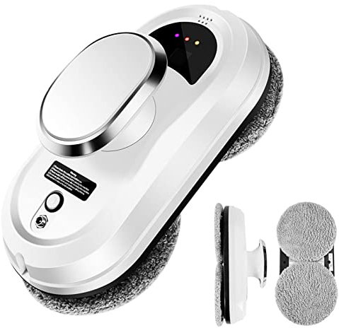 Robot Lavavetri Professionale, Lavavetri Elettrico Con Telecomando, Sistema Intelligente Di Rilevamento Bordi, 2 Scope Rotanti, Triplo Sistema Di Sicurezza, Per Lavare Tutte Le Superfici Lisce