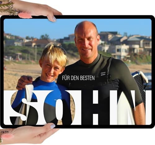 An Meinen Sohn Holzbild - Foto Geschenk - personalisierbar zum Hinstellen/Aufhängen optional beleuchtet Mutter Sohn Geschenk, Vater Und Sohn, Geschenk Für Sohn Von Mama - personalisierte Geschenke
