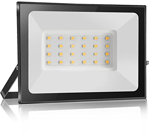 loyal 20W LED Strahler Außen 2000LM, 3000K Warmweiß LED Fluter Flutlicht, IP65 wasserdicht Industriestrahler, Superhell LED Scheiwerfer, LED Außenstrahler für Garten Garage Sportplatz