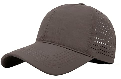 Oversize XXL Baseball Caps,Quick Dry Mesh Sports Hat for Big Heads 22-25，Waterproof Lightweight Running Sun Hat. (Brown)