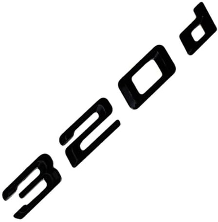 MCK Auto - 320D schwarz glänzend Kofferraumblem hinten Emblem Modifikation für F30 F31 F34