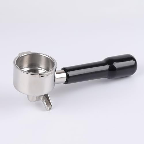 Portafilter 51 mm 2 ears with double spout for Delonghi ECP31.21 ECP33.21 ECP35.31 ECOV311 with stainless steel filter holder and ABS handle