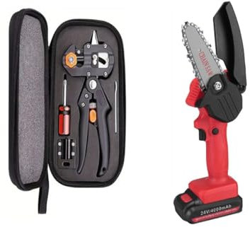 Mini Motosega a Batteria per Potatura + Forbici da Innesto | BRENCUT