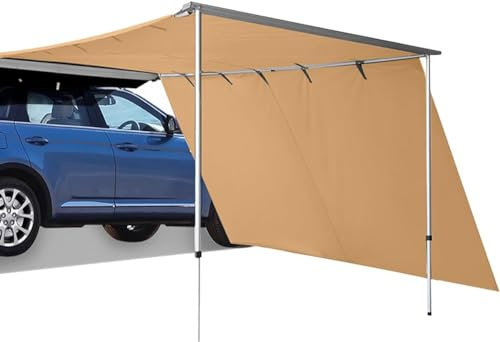 Auto-Seitenmarkise, Wohnmobil-Markise, ausziehbare Fahrzeugzelte, abnehmbare, einziehbare Fahrzeug-Markise, höhenverstellbar, Wohnmobil-Markisen für SUV/LKW/Van, mit (Size:200 x 300 cm/6,56 x 9,8 Fuß)