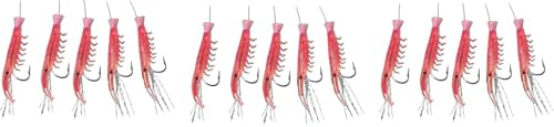 Set 3 Meeresvorfächer von Dega by Jenzi Makrelen-Shrimp Vorfach 5 Arme Leuchtend Norwegen fertig montiert Länge 150cm, Schnurstärke 0,60/0,35mm, Hakengröße 4