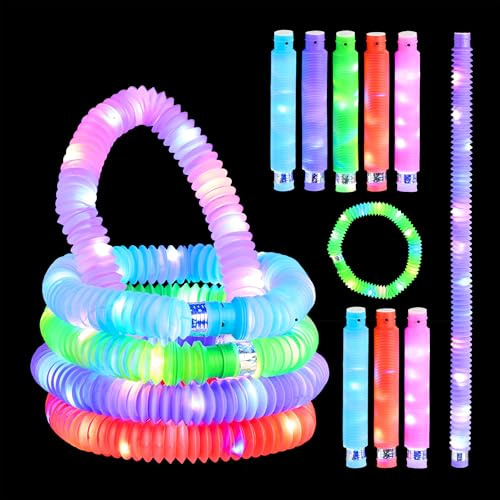 Relaxdays Glow Stick, Set da 15 Bastoni a LED Luminosi, 3 Effetti di Luce, Bastoncini Allungabili Fino a 63 cm, Colorati