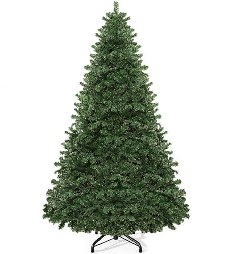 YITAHOME 230cm Künstlicher Weihnachtsbaum, ca. 1346 Spitzen, Naturgetreu, Dichte Zweige, Tannenbaum mit Metallständer & Klappsystem-Rahmen, Schnellaufbau für Zuhause Büro Geschäfte, 230 x Φ135cm