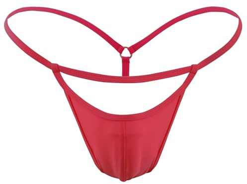 SHERRYLO Sexig herr suspensoar sexiga män string string exotiska underkläder stringtrosor och G-strängar för man Mankini suspensoar, 23033-röd, one size