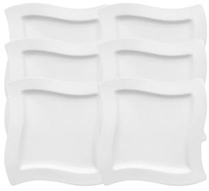 Villeroy & Boch New Wave Frühstücksteller quadratisch 24 cm Set6