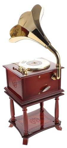 BESTonZON Vintage Retro Mini Grammophon Spieluhr Kreative Schnitzereien Kompakt Und Tragbar Zeitlose Dekoration Für Und Büro Für Musikliebhaber