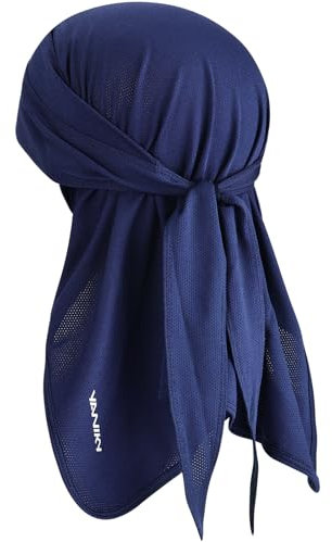 YANIKY Bandana para Hombre y Mujer, 3 en 1 Protección Solar UV, Bandana Transpirable Seco Rápido, Durag Deportivo (Azul)