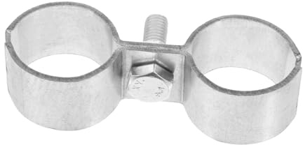 DOITOOL Abrazadera de Tubo Doble Puerto Galvanizada 32 Mm Clip Fijación Rápida Resistencia Industrial Hogar 1 Unidad para Conexión de Tuberías Yate Rv