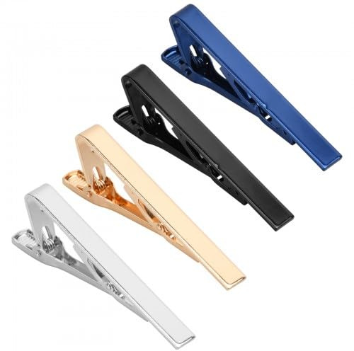 4 Pièces Pinces à Cravate, Pince Cravate Homme, Pince a Cravate Homme, Épingle à Cravate pour Costume D'homme, Pince Cravate, pour La Saint-Valentin,Une FêTe,Un Anniversaire